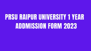 pt ravishankar shukla university online admission form 2023 